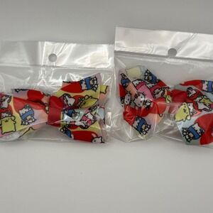 Kids Kitty Bow Hair Clip Set Kawaii Cartoon Character Hair Accessories